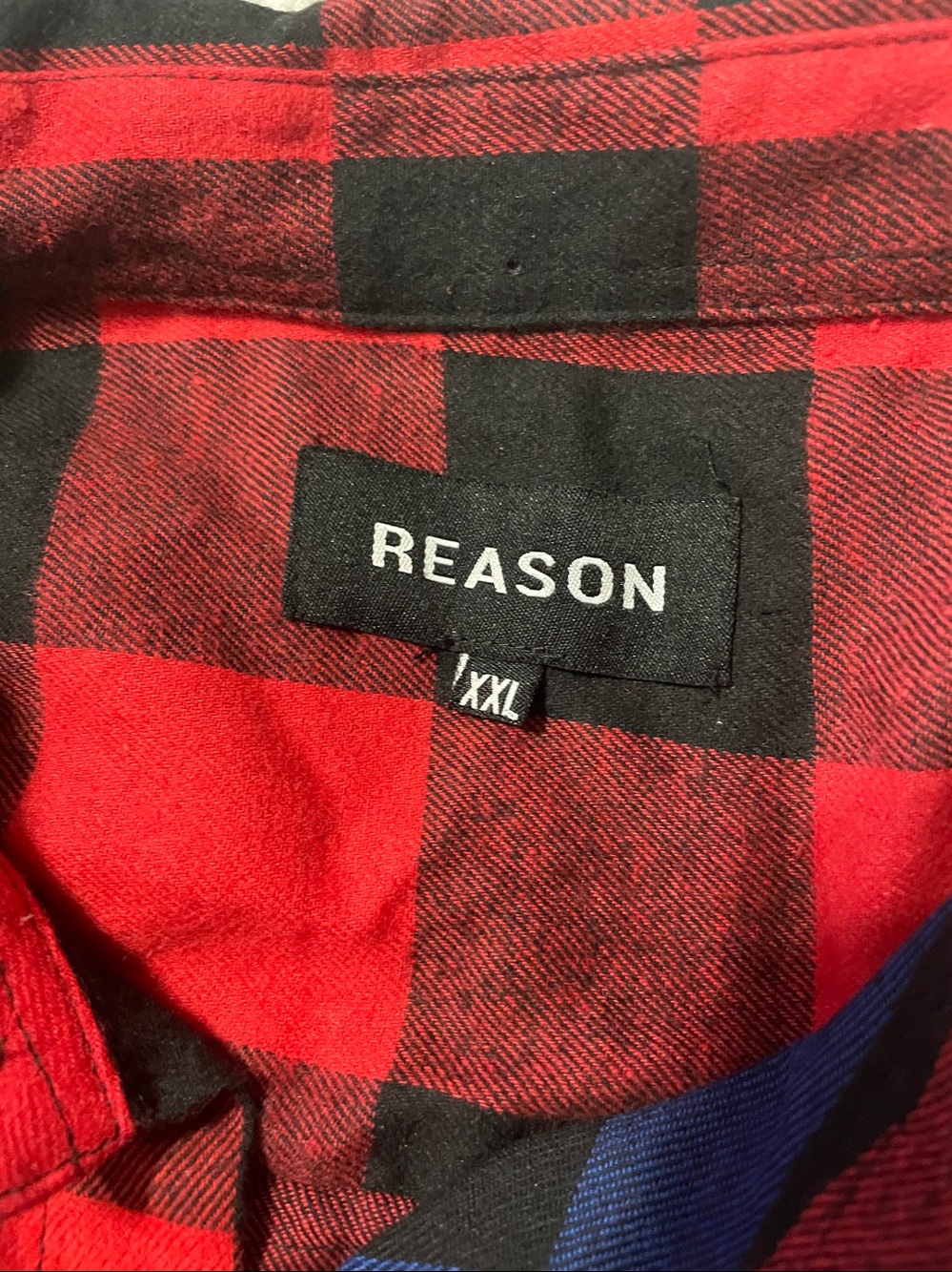 NWOT Reason Shirt Mens XXL Plaid Flannel Legends Graphic Moto Long Sleeve - Picture 10 of 11